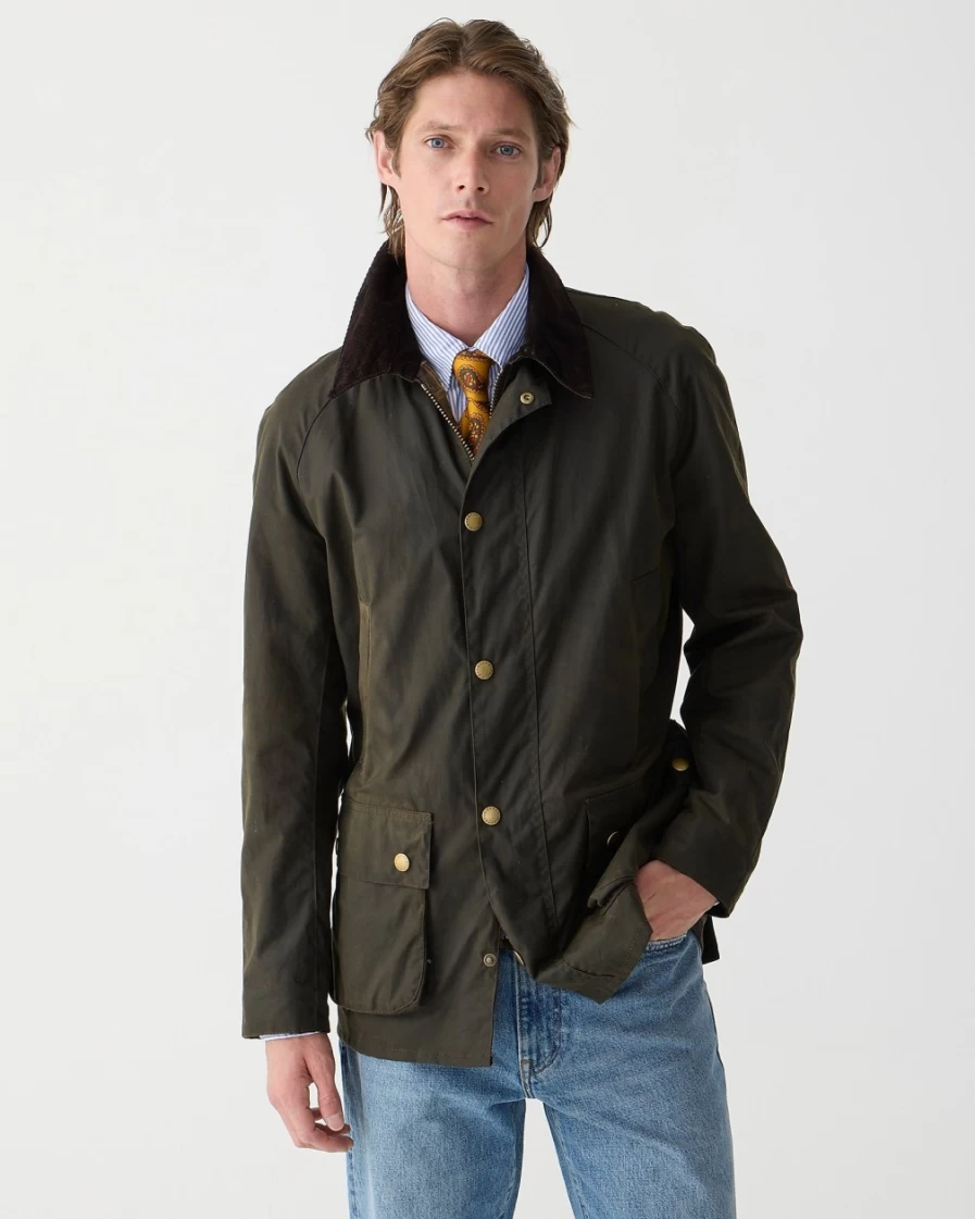 J.Crew Men's Olive Sylkoil Ashby Jacket by Barbour®
