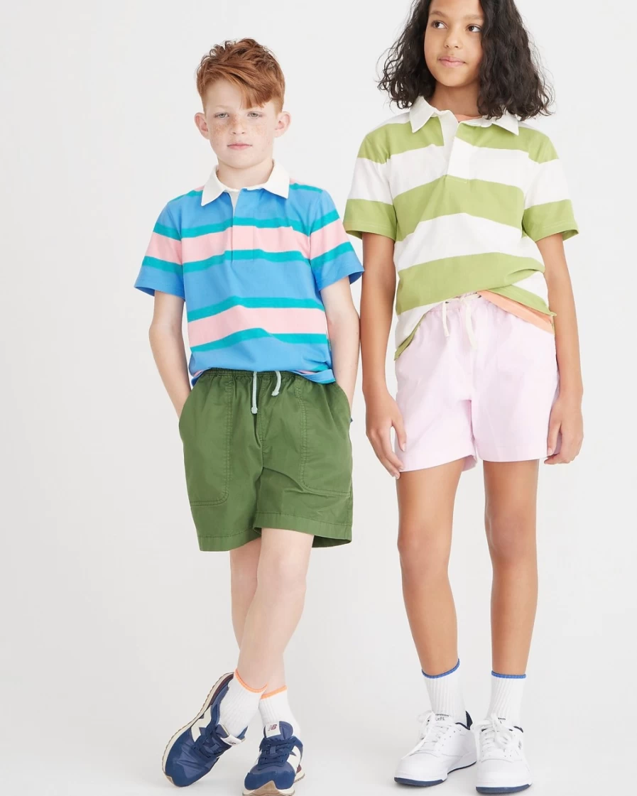 J.Crew Boys' Flamingo Rugby Short-Sleeve Shirt for Kids