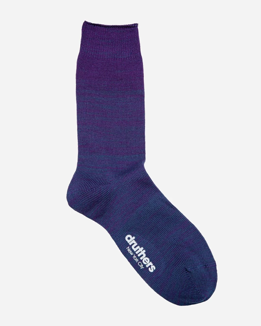 J.Crew Men's Organic Cotton Gradient Crew Socks in Purple Multi