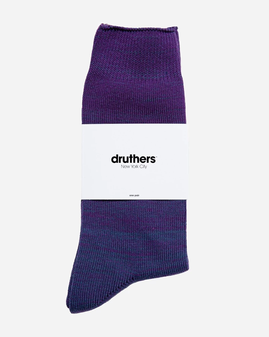 J.Crew Men's Organic Cotton Gradient Crew Socks in Purple Multi