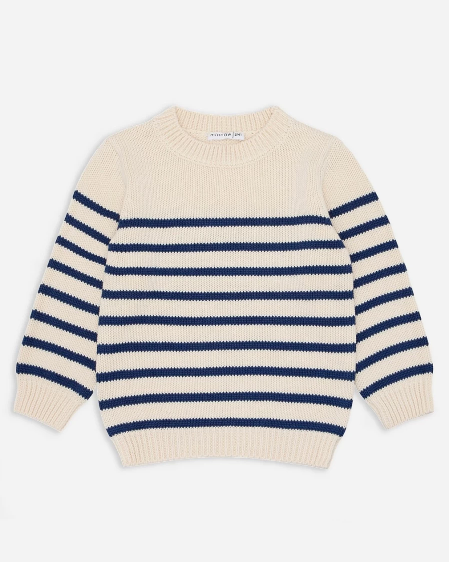J.Crew Boys' Cream Minnow Striped Knit Sweater for Kids