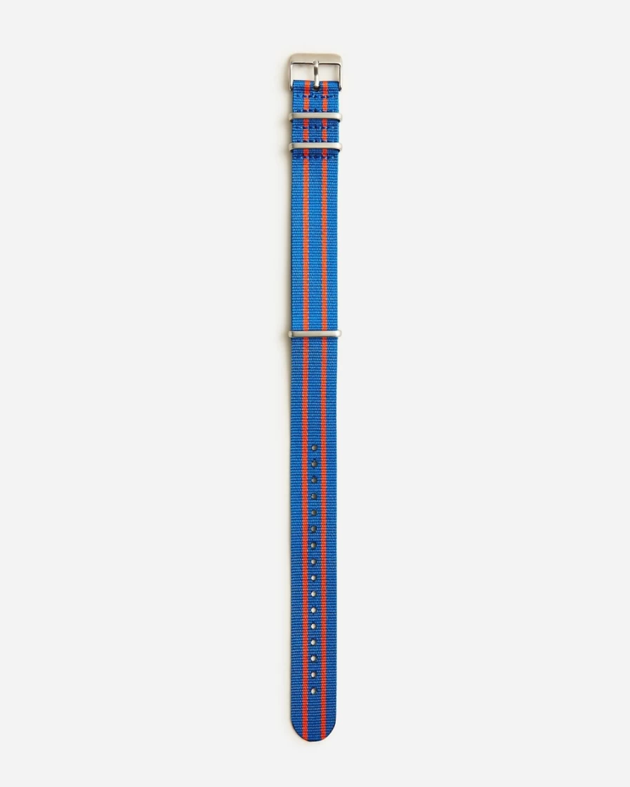 J.Crew Men's 20mm Single Pass-Through NATO Watch Strap in Twilight Multi Stripe