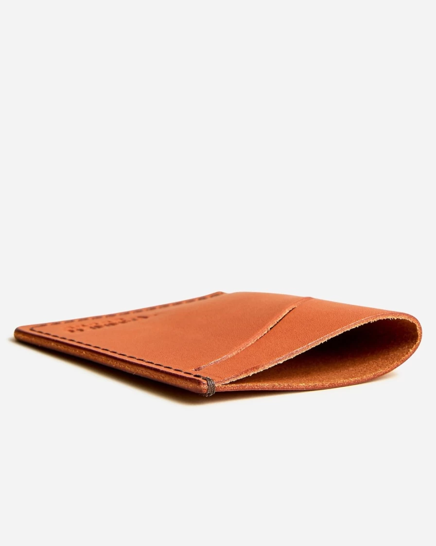 J.Crew Men's Chestnut Leather Minimalist Card Holder - Tanner Goods™ Style