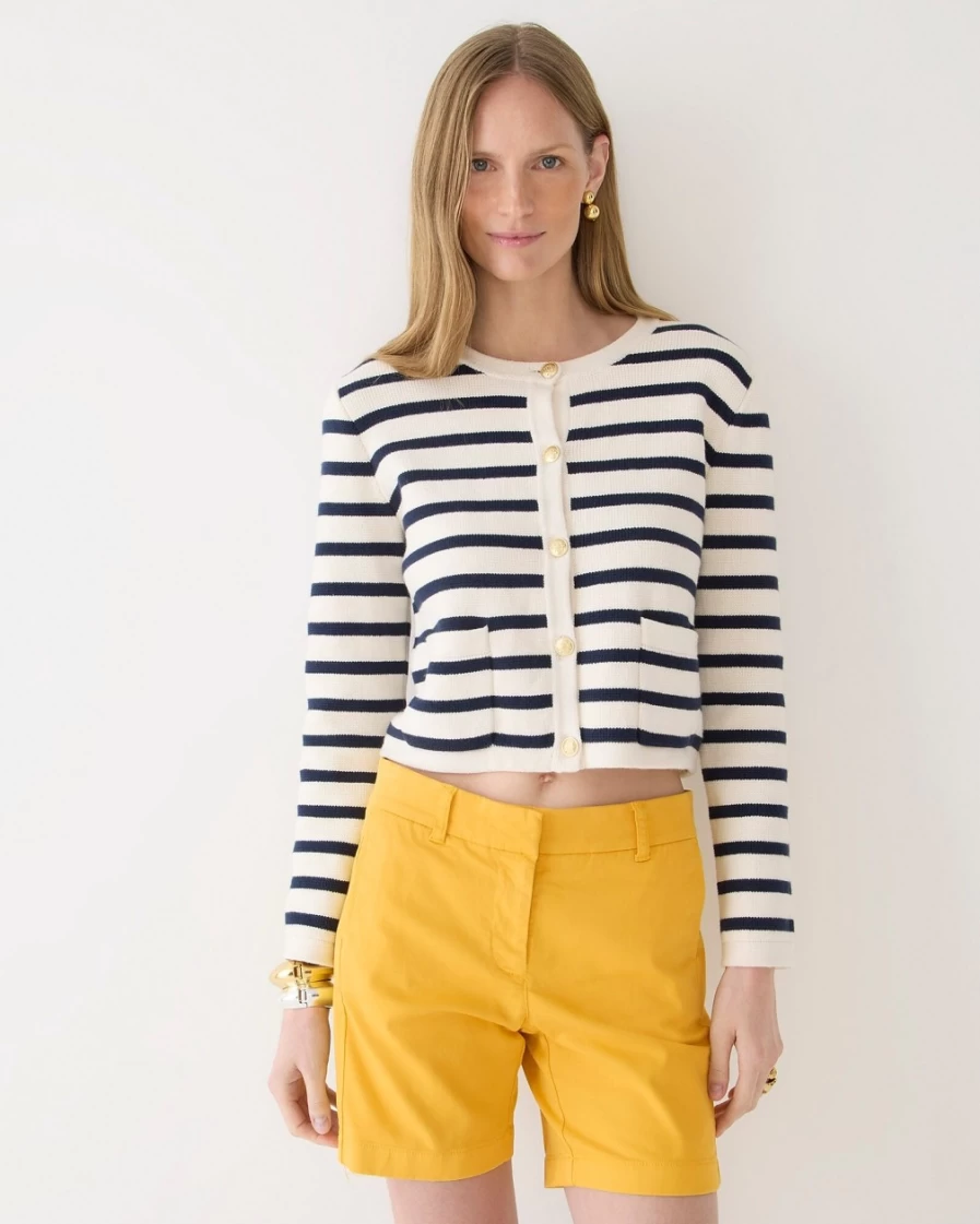 J.Crew Women's 7" Stretch Chino Shorts in Bright Cumin | Comfortable & Styletic