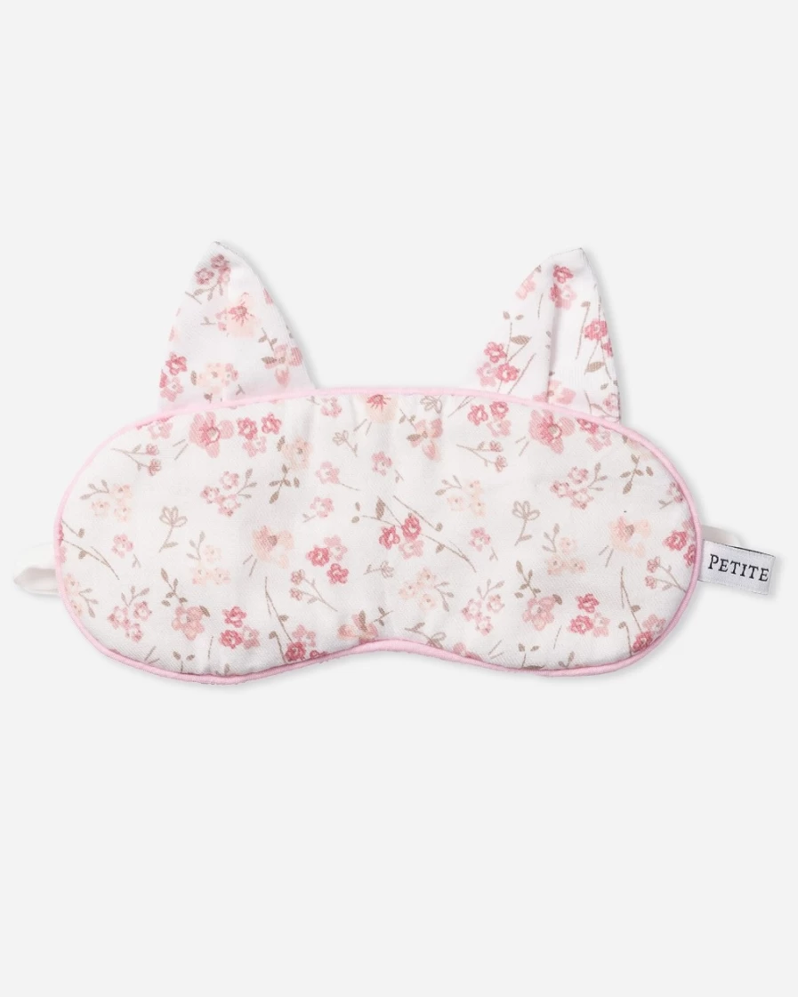 J.Crew Petite Plume Girls' White Multi Kitty Ear Eye Mask Set for Sleep