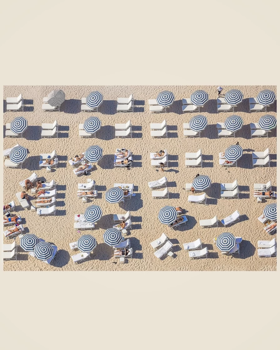 J.Crew Multi-Color Striped Beach Umbrellas Inspired by Gray Malin Miami Collection