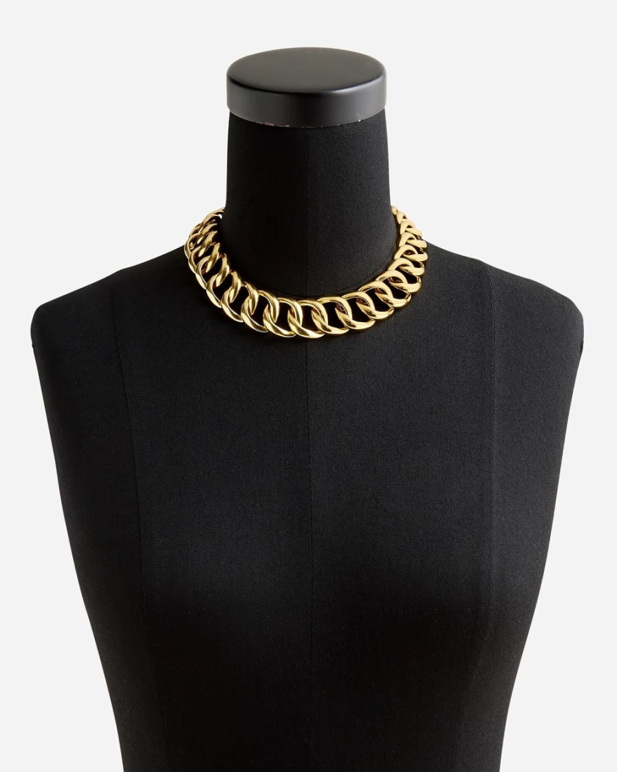 J.Crew Women's Burnished Gold Link Collar Necklace