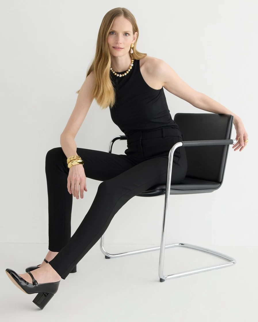 J.Crew Women's Black Cameron Full-Length Four-Season Stretch Pant