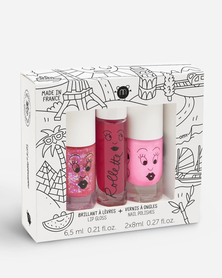 J.Crew Girls' Nailmatic World Tour Nail Polish & Lip Gloss Set - Multi Color Beauty Kit