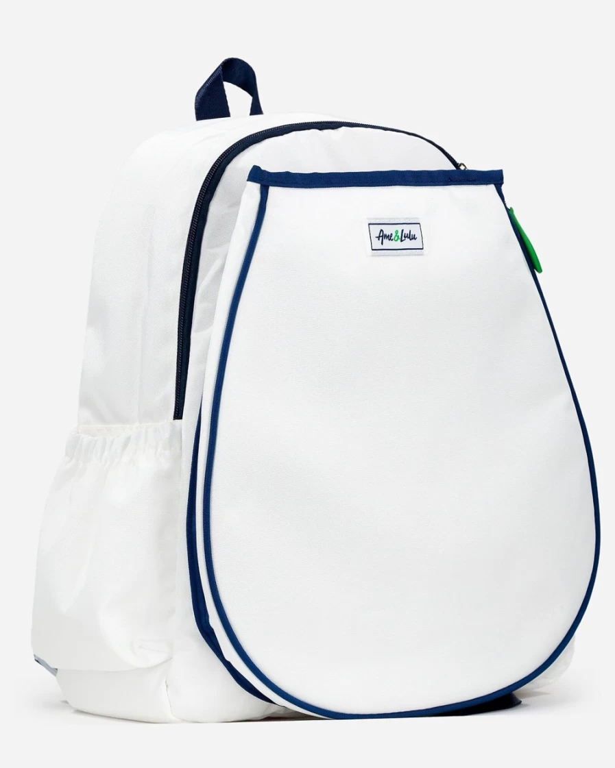 J.Crew Women's White Game On Tennis Backpack by Ame & Lulu
