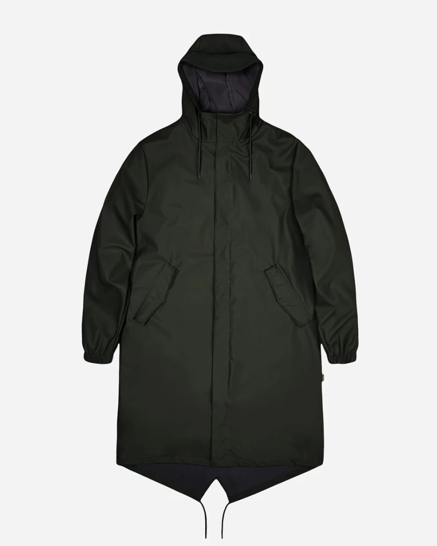 J.Crew Men's Green Rains Fishtail Parka Water-Resistant Jacket