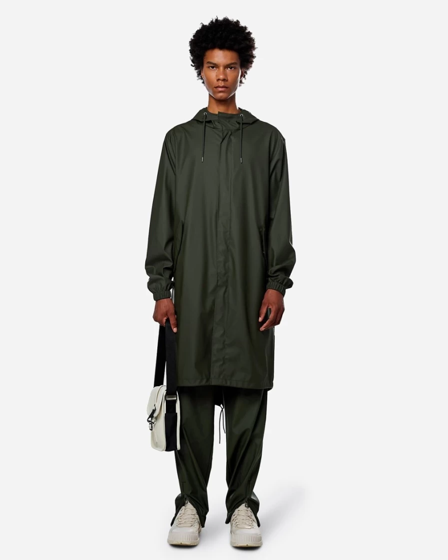 J.Crew Men's Green Rains Fishtail Parka Water-Resistant Jacket