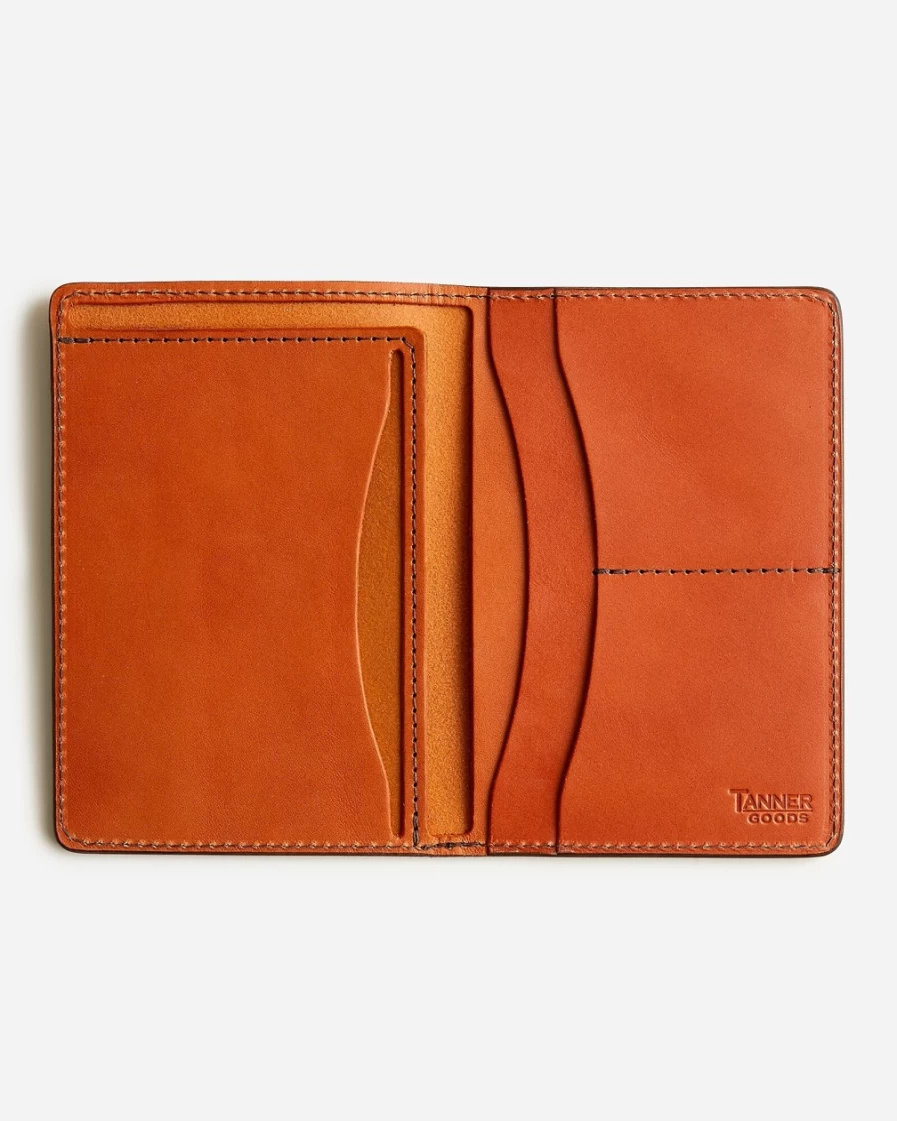 J.Crew Men's Chestnut Leather Travel Wallet by Tanner Goods