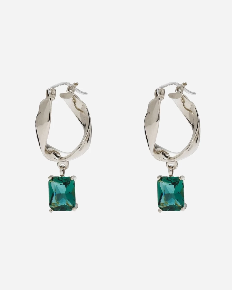 J.Crew Women's Silver Lady Grey Infinity Hoop Earrings