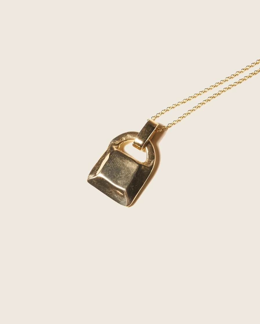 J.Crew Women's Brass Odette New York® Lock Necklace