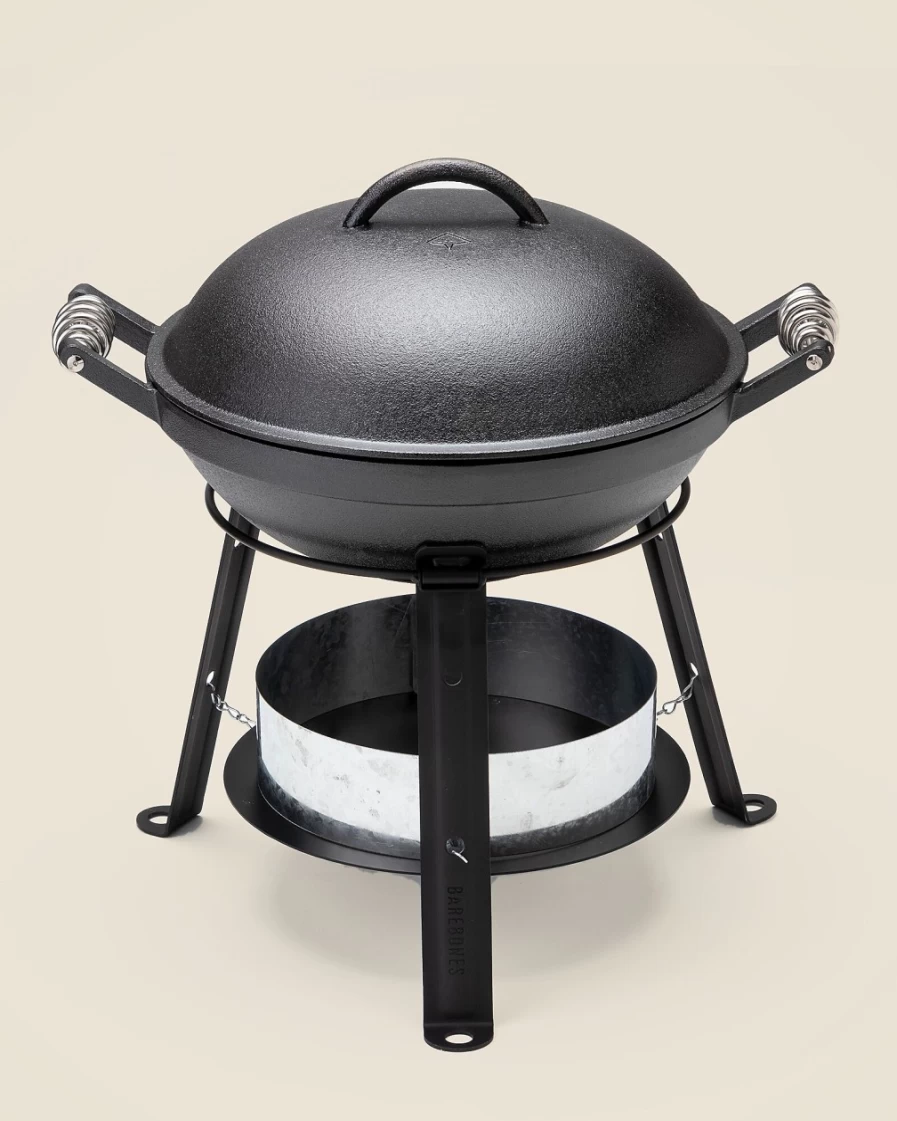 J.Crew Barebones All-In-One Cast-Iron Grill in Black-Charcoal | Durable Outdoor Cooking