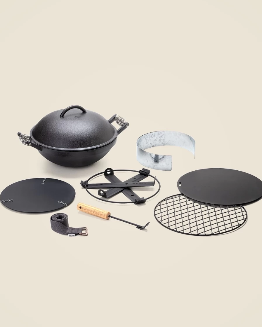 J.Crew Barebones All-In-One Cast-Iron Grill in Black-Charcoal | Durable Outdoor Cooking