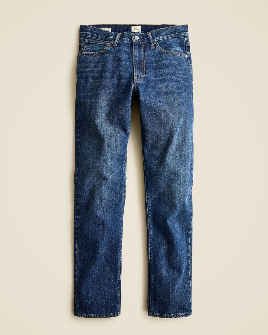 J.Crew Men's 1040 Athletic Tapered-Fit Jean in One-Year Wash - Slim Fit Stretch Denim Pants for Men