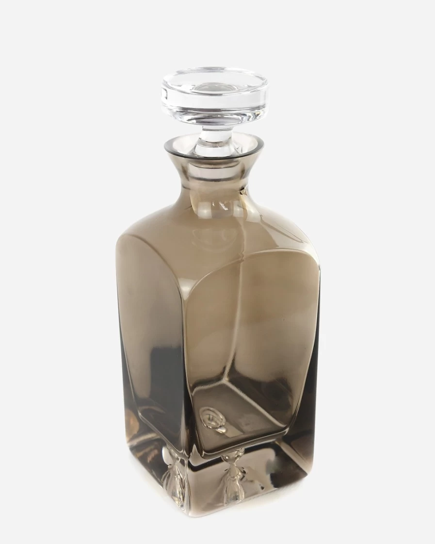 J.Crew Estelle Grey Colored Glass Heritage Decanter
