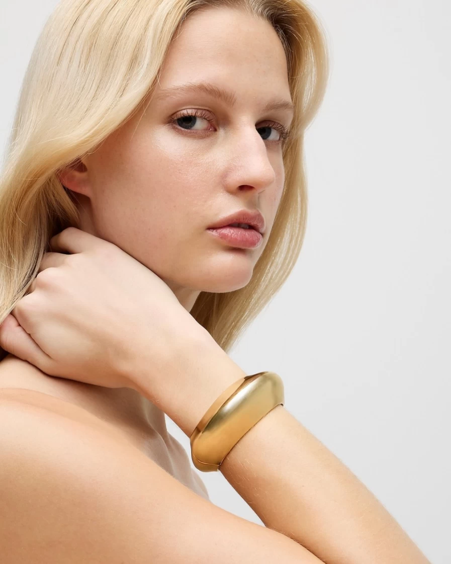 J.Crew Women's Burnished Gold Hinge Cuff Bracelet