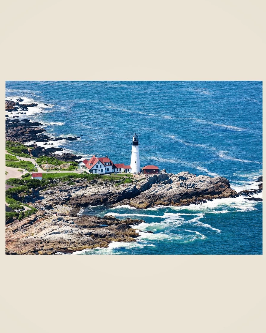 J.Crew Gray Malin Portland Head Lighthouse, Maine Framed Art Print in Multi-Color