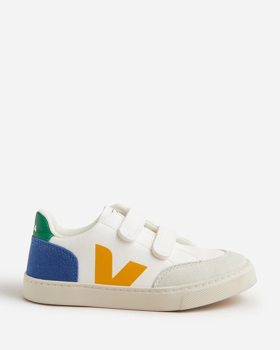 J.Crew Boys' Extra-White Multico Ind Veja™ V-12 Velcro® Sneakers