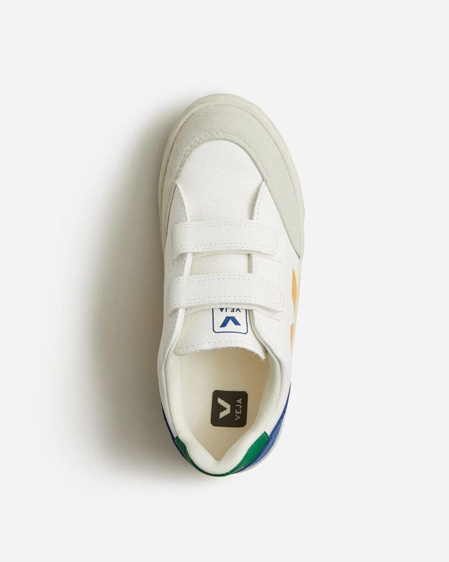 J.Crew Boys' Extra-White Multico Ind Veja™ V-12 Velcro® Sneakers