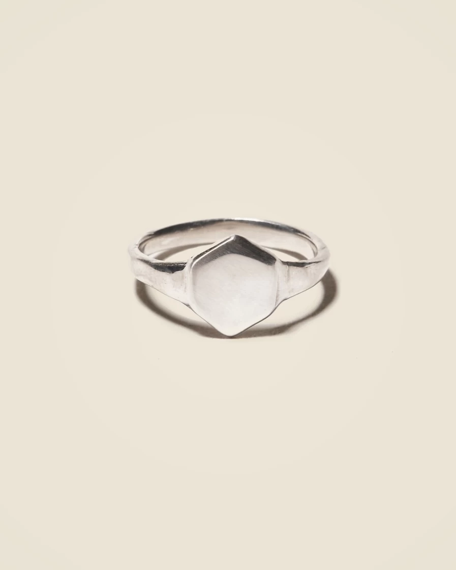 J.Crew Women's Silver Hex Signet Ring - Odette New York® Inspired Design