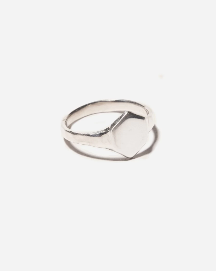 J.Crew Women's Silver Hex Signet Ring - Odette New York® Inspired Design