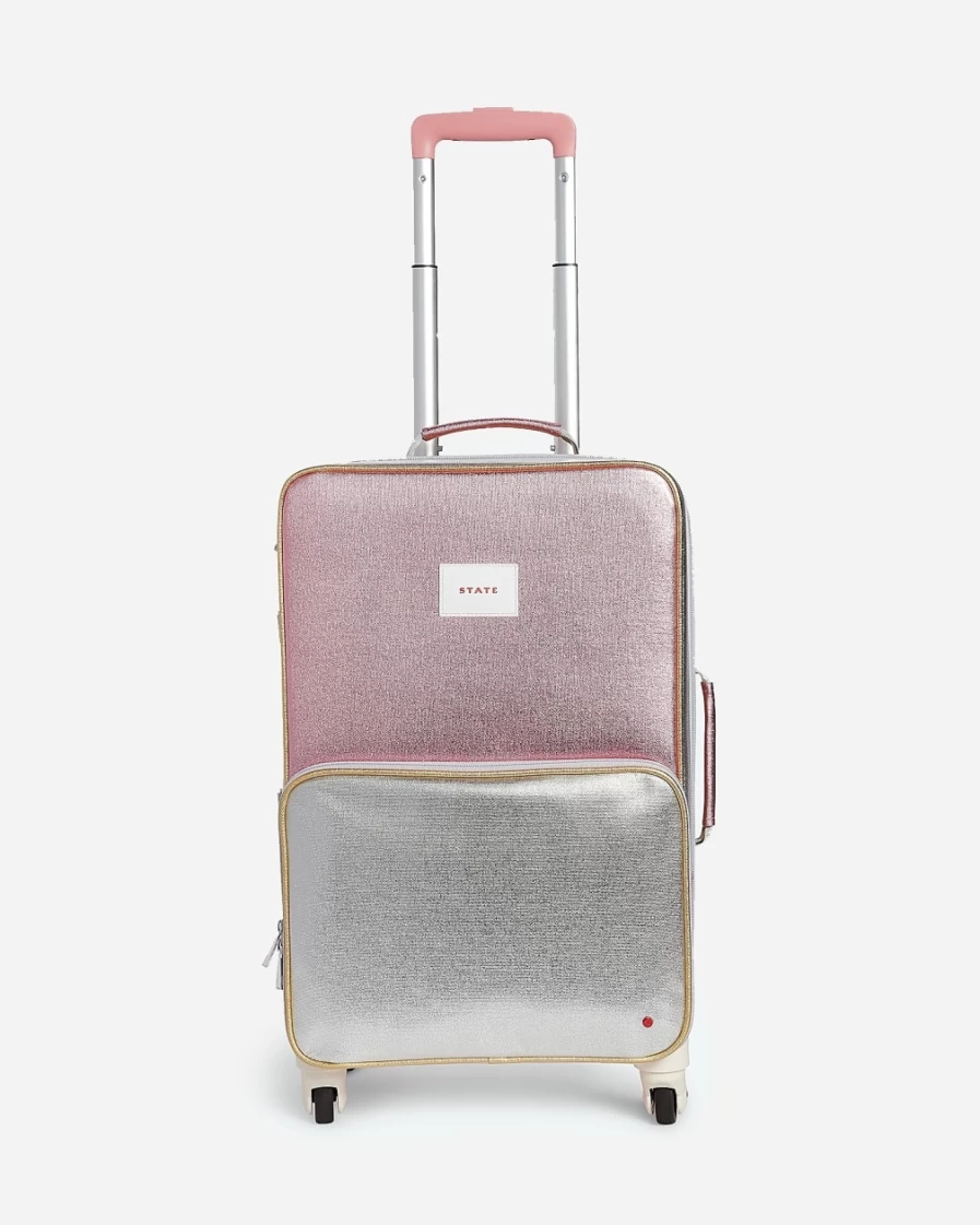 J.Crew Pink Logan Suitcase for Girls - Kids' State Travel Bag