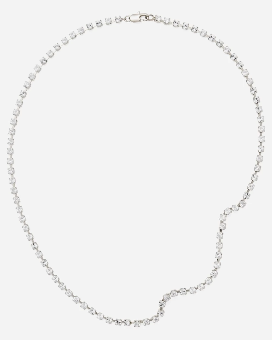 J.Crew Women's Silver Lady Grey Ziggy Necklace - Sterling Silver Pendant