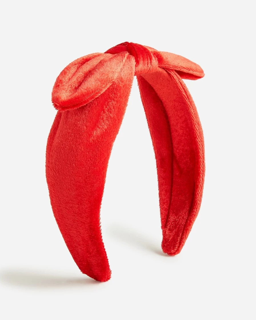 J.Crew Girls' Bright Cerise Bow-Tie Headband for Kids
