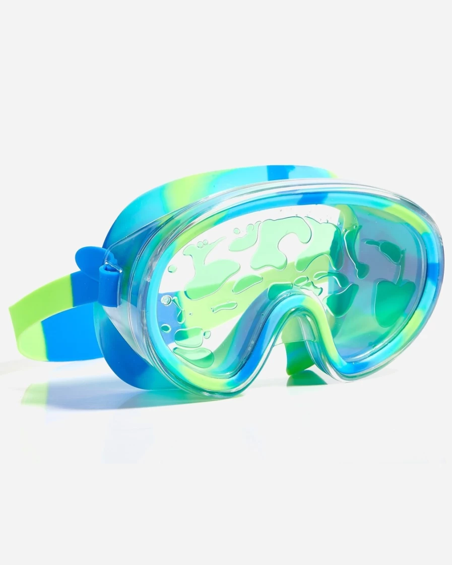 J.Crew Boys' Green Lava Lamp Swim Mask – Bling2O® Waterproof Goggles for Kids
