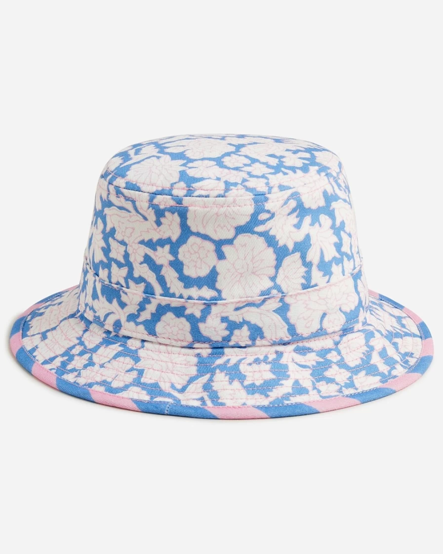 J.Crew Girls' Reversible Bucket Hat in Blue | Sz Blockprints™ X Crewcuts Design