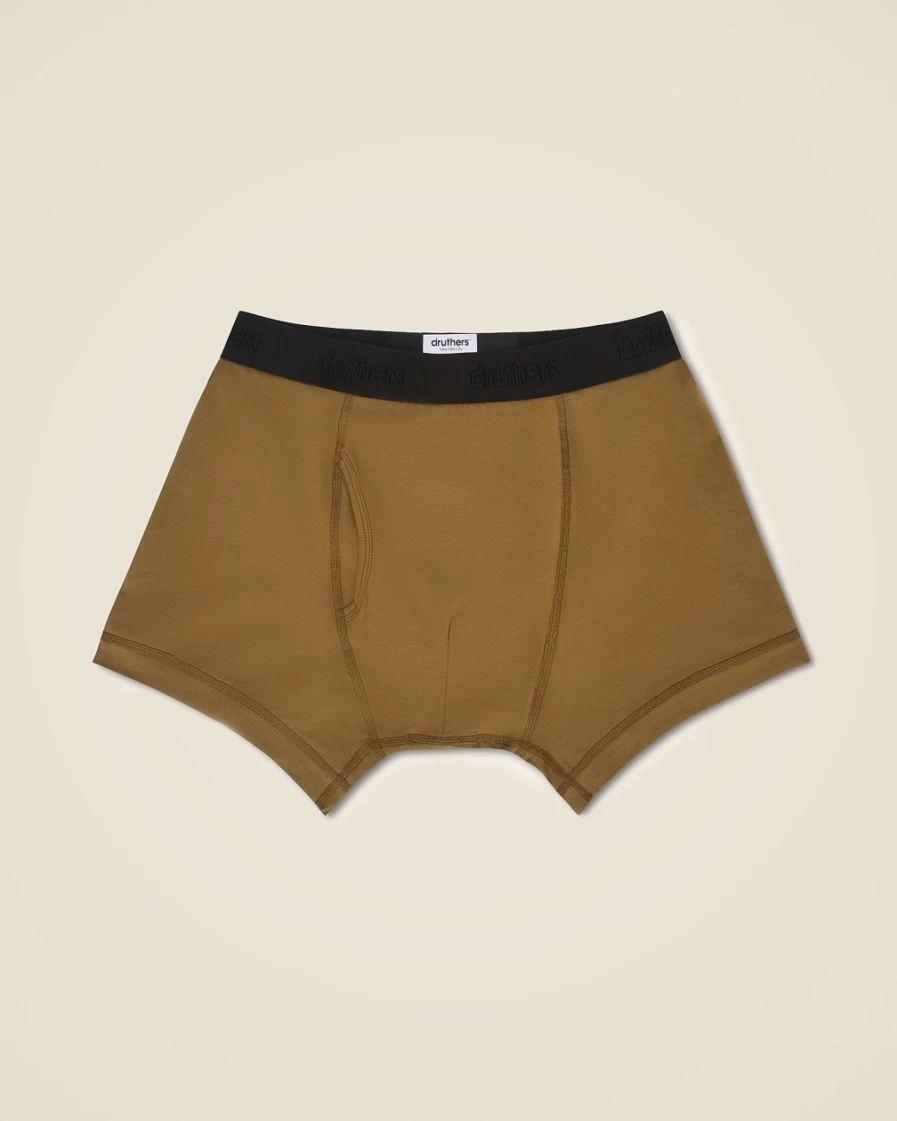 J.Crew Men's Organic Cotton Boxer Briefs in Olive | Druthers™ Comfort & Style