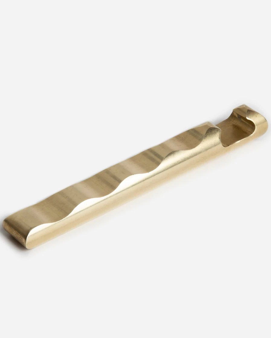 J.Crew Men's Gold Craighill™ Ripple Bottle Opener - Premium Metal Opener for Beer & Bottles
