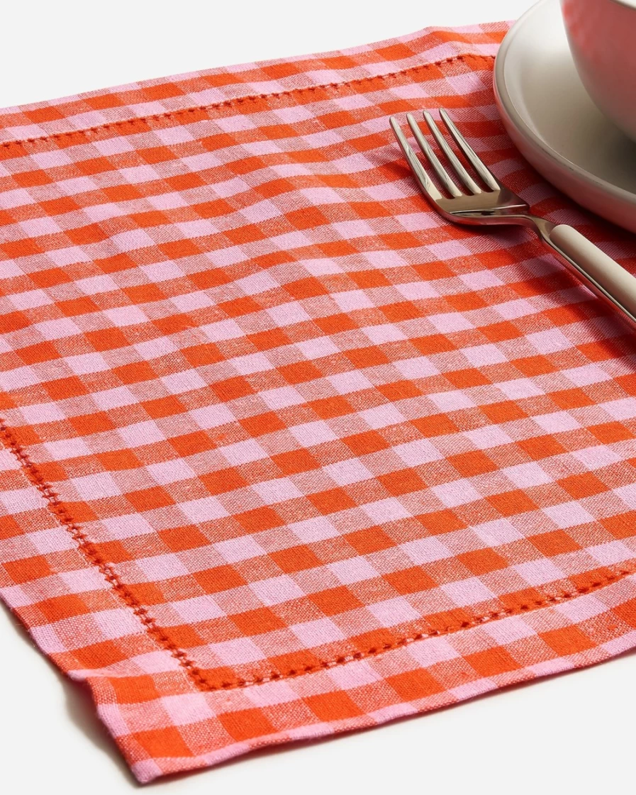 J.Crew Resort Pink Heritage Prints Place Mats, Set of 4
