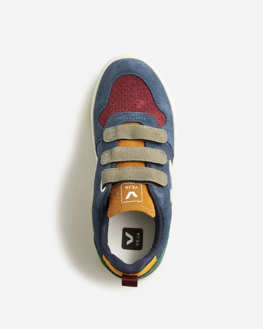J.Crew Boys' Veja V-10 Lace-Up Sneakers in Multico-Nautico | Kids' Casual Shoes