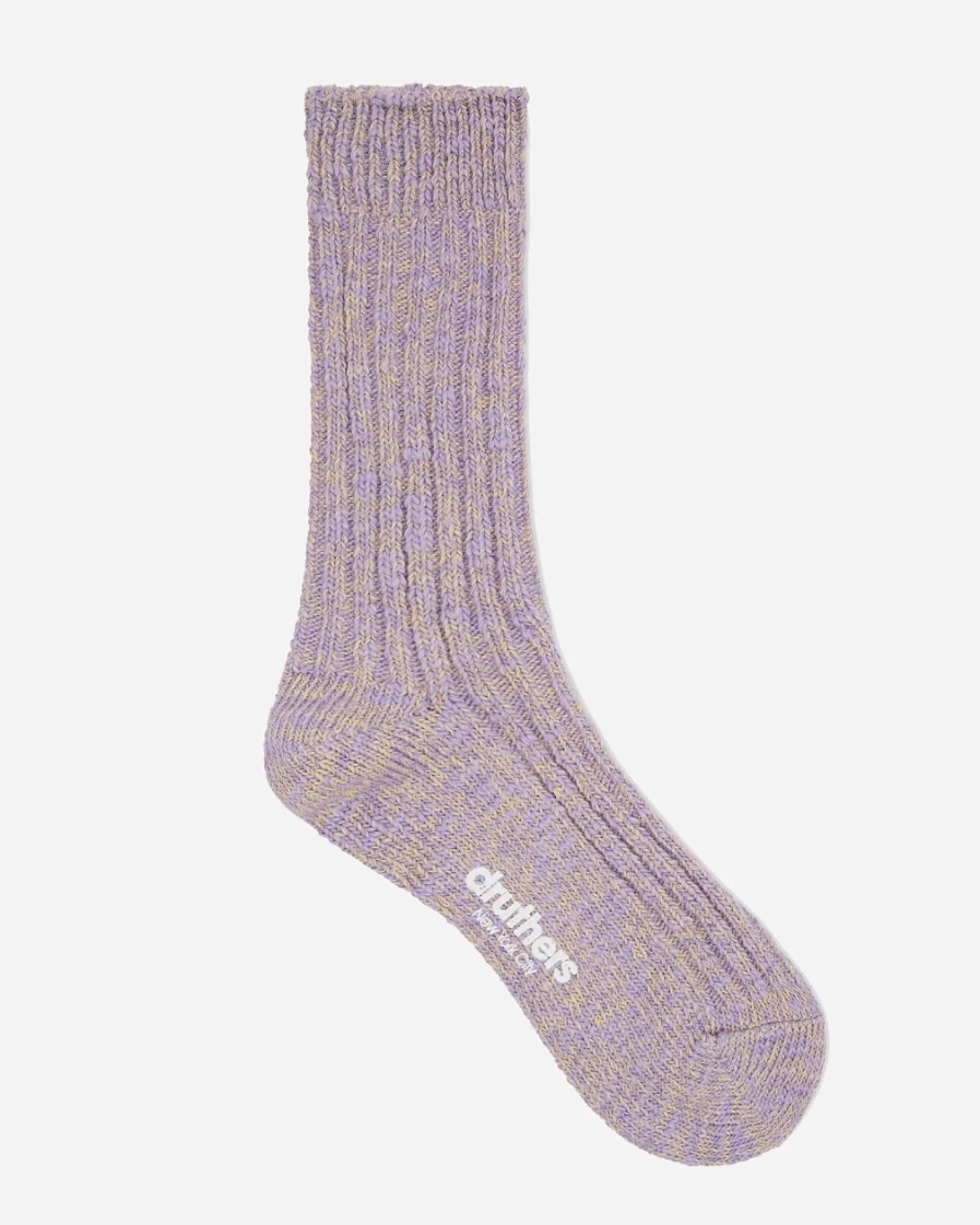 J.Crew Men's Light Purple Organic Slub Crew Socks - Druthers™ Collection