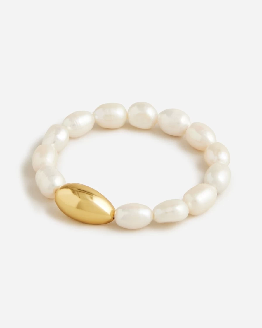 J.Crew Pearl Freshwater and Gold Bracelet for Women