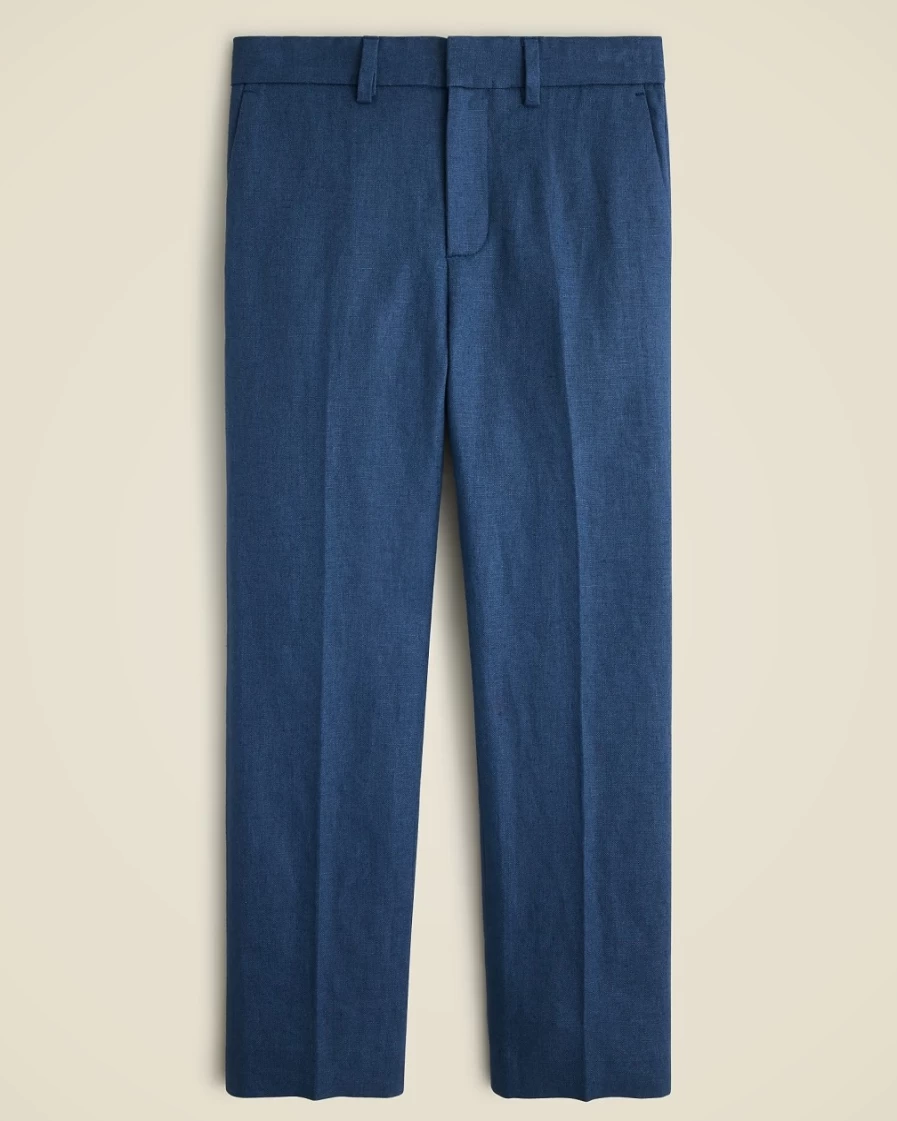 J.Crew Boys' Union Blue Ludlow Unstructured Linen Suit Pants