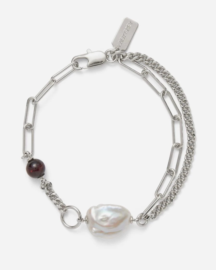 J.Crew Women's Silver Lady Grey Montage Bracelet