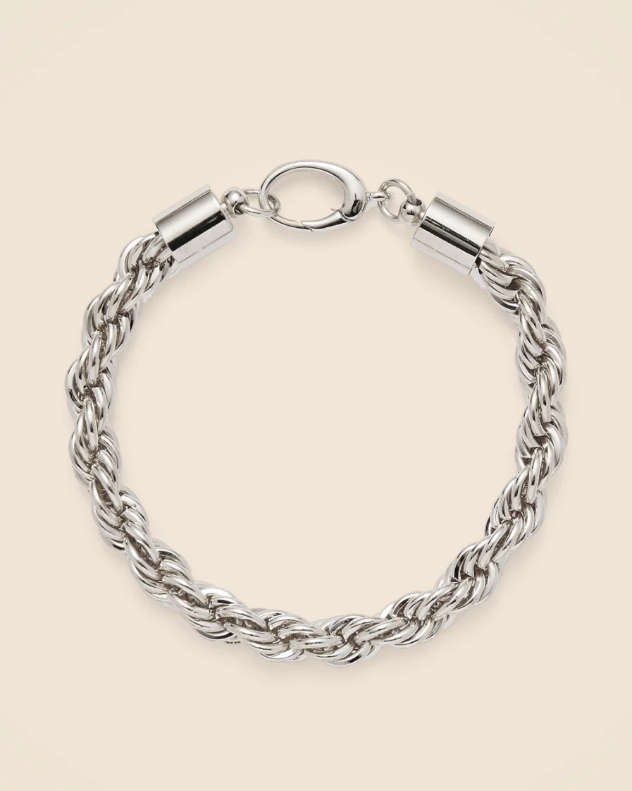 J.Crew Women's Silver Lady Grey XL Rope Chain Bracelet