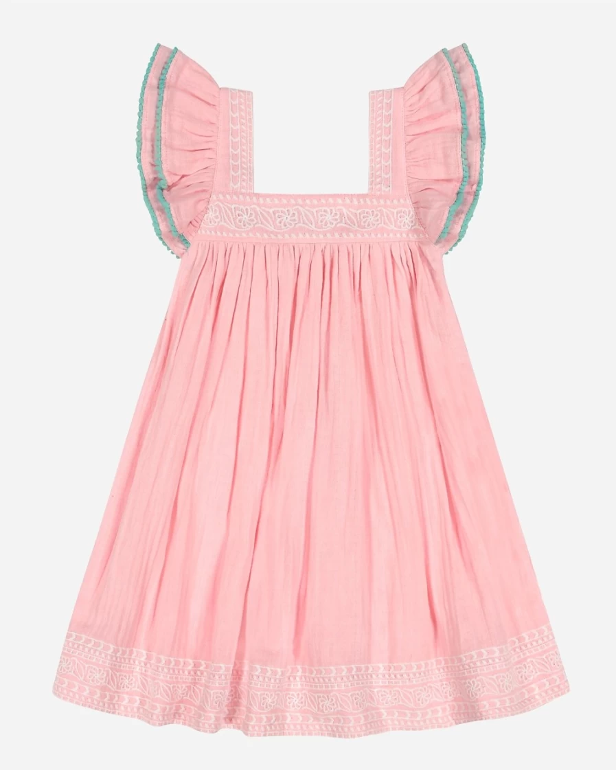 J.Crew Girls' Pink Serena Pom-Pom Dress - Mer St. Barth™ Style