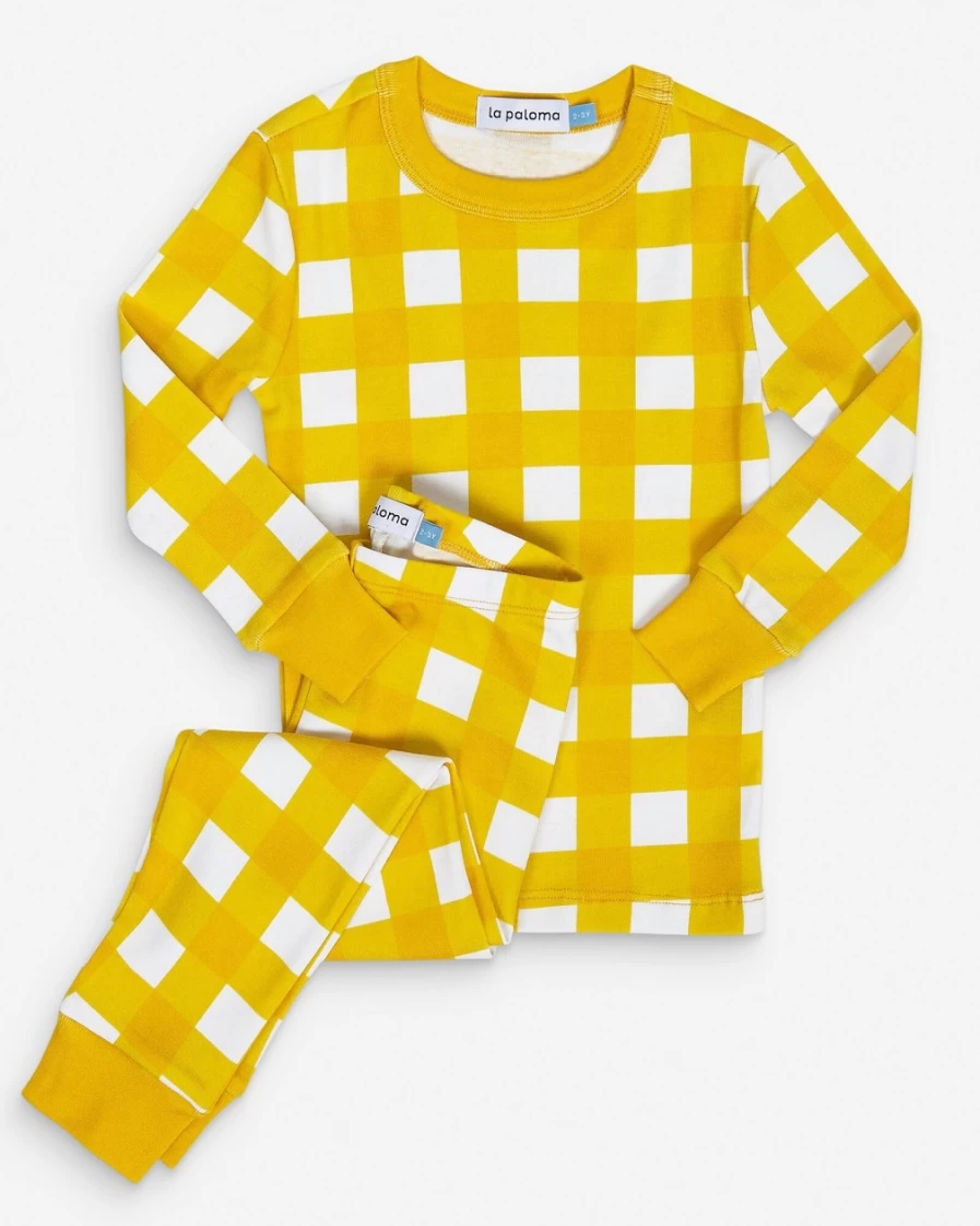 J.Crew Girls' Organic Cotton Pajama Set in Pale Chamois | La Paloma™ Sleepwear