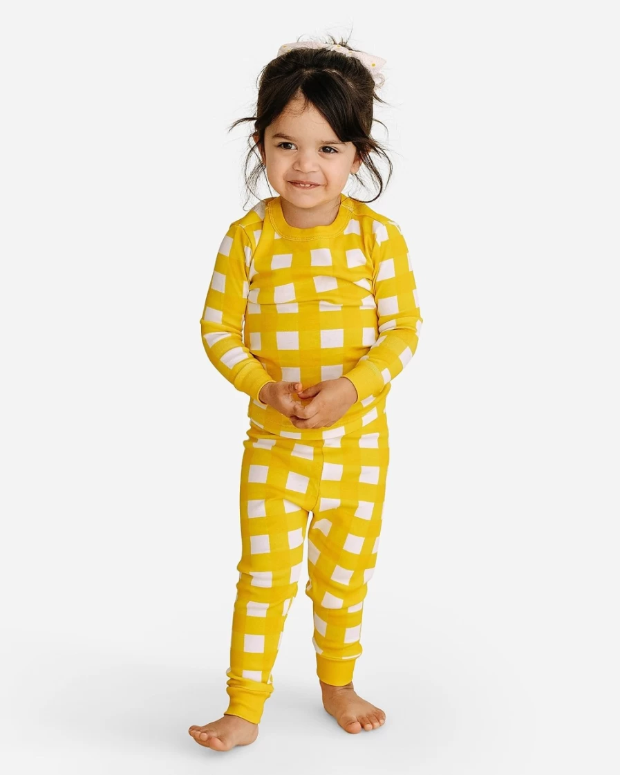 J.Crew Girls' Organic Cotton Pajama Set in Pale Chamois | La Paloma™ Sleepwear