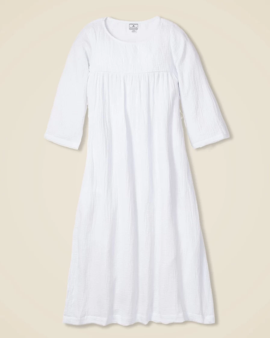 J.Crew Women's White Gauze Provence Nightdress - Petite Plume™ Sleepwear