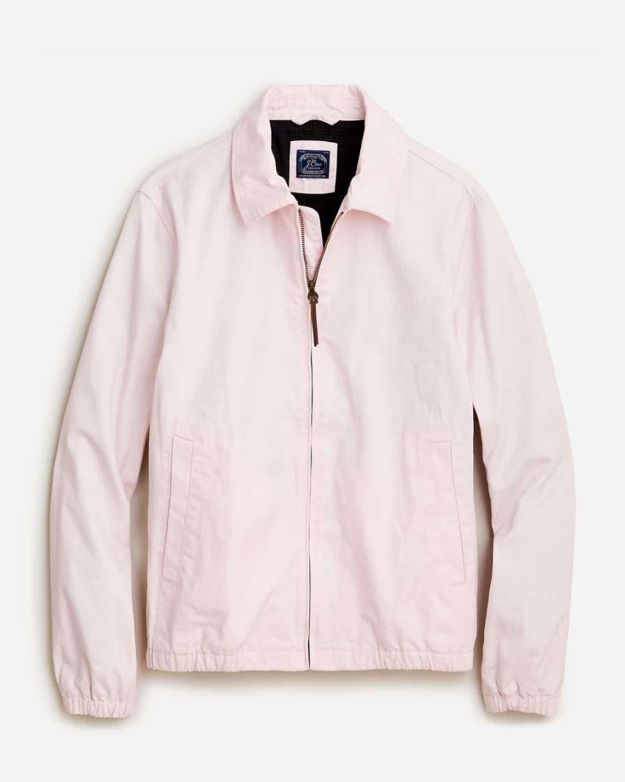 J.Crew Men's Harrington Jacket in Rose Water Cotton Twill