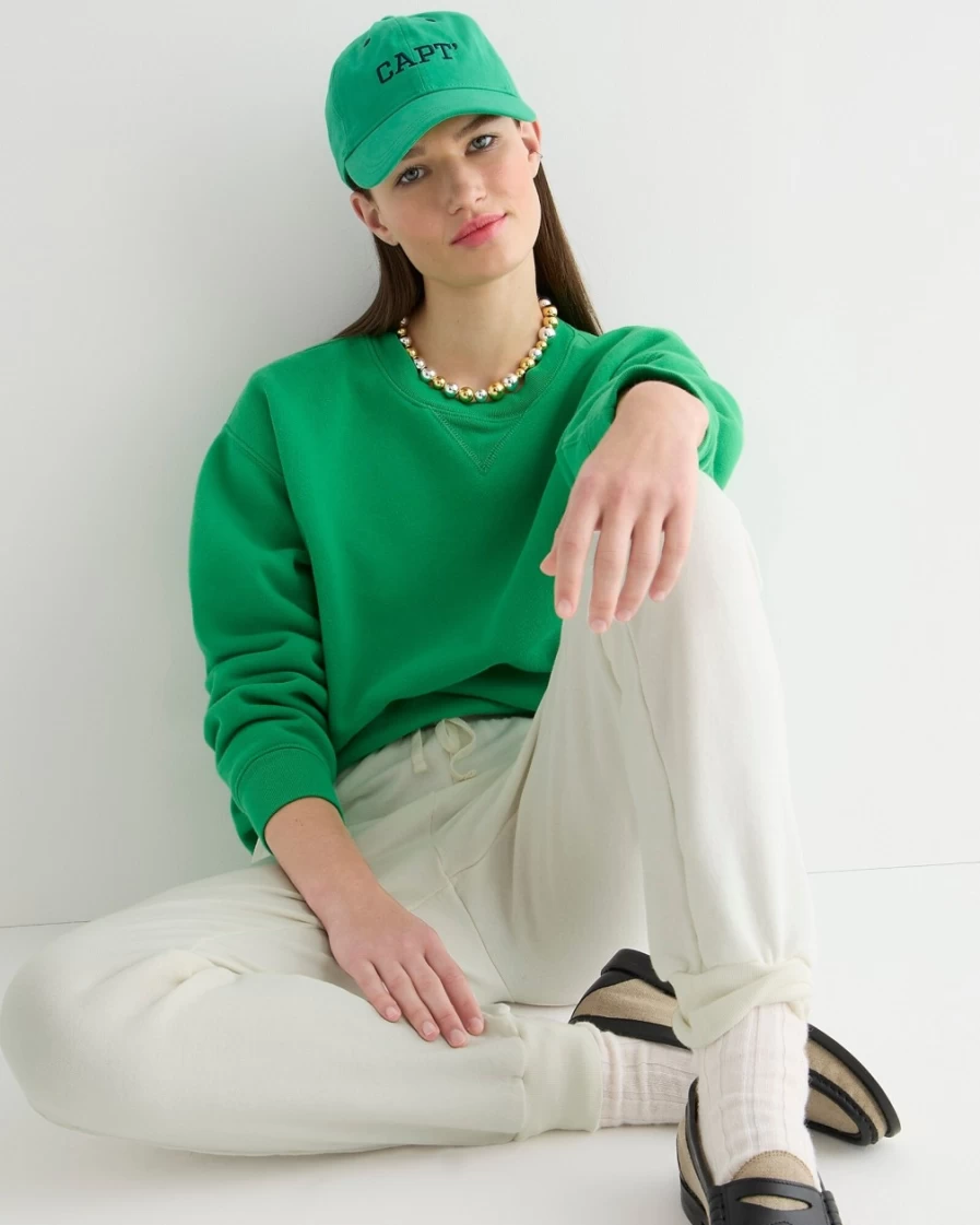 J.Crew Women's Ivory Terry Jogger Pants - Comfortable Casual Lounge Pants