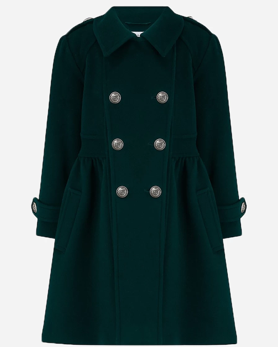 J.Crew Girls' Dark Green Westminster Coat | Britannical London® Style